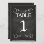黒板テーブルナンバー 招待状 (正面/裏面)