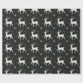 黒板トナカイ雪の素朴結晶 ラッピングペーパー (フラット)