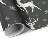 黒板トナカイ雪の素朴結晶 ラッピングペーパー (ロールコーナー)