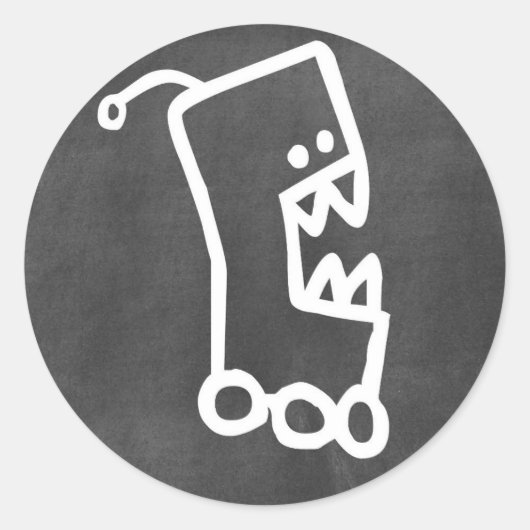 黒板ドードル・ステッカー ラウンドシール (正面)