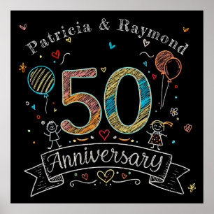 黒板ドードレス50周年パーソナライズされた ポスター