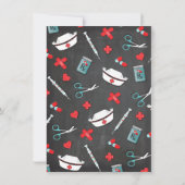 黒板ナース医療卒業招待状 招待状 (裏面)