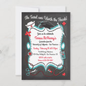 黒板ナース医療卒業招待状 招待状 (正面)