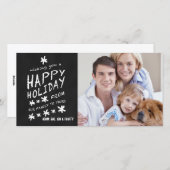 黒板ハッピーホリデーフォトカード シーズンカード (正面/裏面)