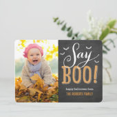 黒板ハロウィーンフォトカード カード (スタンド正面)