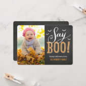 黒板ハロウィーンフォトカード カード (正面/裏面インサイチュ)