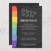 黒板ハートドードル結婚ズとプライド詳細 招待状 (正面/裏面)