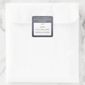 黒板ハートフードギフトラベル正方形ステッカー スクエアシール (バッグ)