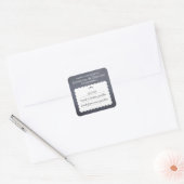 黒板ハートフードギフトラベル正方形ステッカー スクエアシール (封筒)