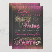 黒板バチェロレッテ招待状 招待状 (正面/裏面)