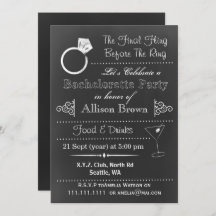 黒板バチェロレッテ招待状