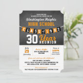 黒板バナー高校同窓会招待状 招待状 (スタンド正面)