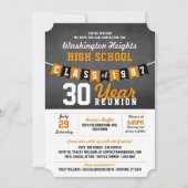 黒板バナー高校同窓会招待状 招待状 (正面)