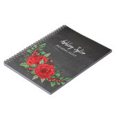 黒板バラホリーベガーリーリパーソナライズされた ノートブック (左側)