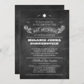 黒板バルミツワー 招待状 (正面/裏面)