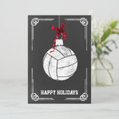 黒板バレーボール選手クリスマスカード シーズンカード (スタンド正面)