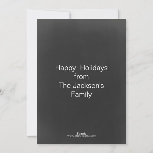 黒板バレーボール選手クリスマスカード シーズンカード (裏面)