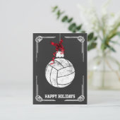 黒板バレーボール選手クリスマスカード シーズンポストカード (スタンド正面)