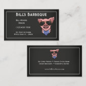 黒板バーベキュービジネスカード 名刺 (正面/裏面)