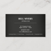 黒板バーベキュービジネスカード 名刺 (裏面)