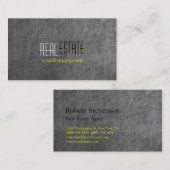 黒板パターングレーイエローエージェント名刺 名刺 (正面/裏面)