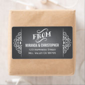 黒板パーソナライズされた差出人住所ラベル ラベル (インサイチュ)