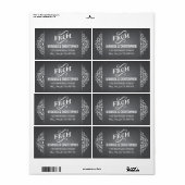 黒板パーソナライズされた差出人住所ラベル ラベル (フルシート)