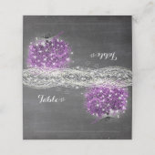 黒板パープルハートリーフ結婚ツリー プレイスカード (外部開封)