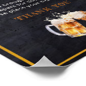 黒板ビールおむつラッフルベビーシャワーサイン ポスター (角)