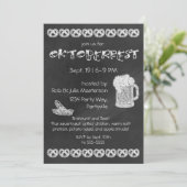 黒板ビール及びソーセージオクトーバーフェスト招待状 招待状 (スタンド正面)