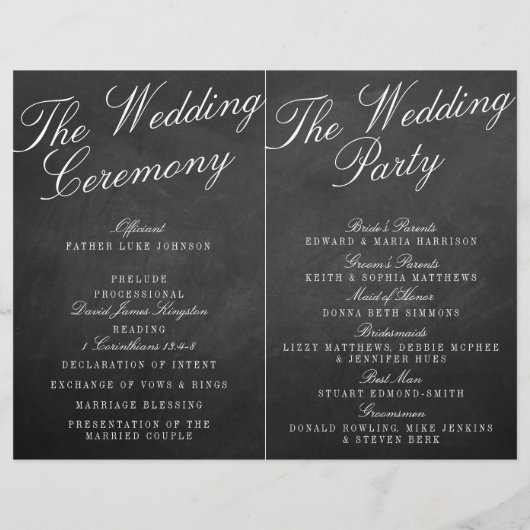 黒板ファンシーのコレクシ結婚ョン・プログラム (裏面)