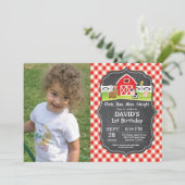黒板ファーム誕生日招待状 バーンヤードパーティー 招待状 (スタンド正面)
