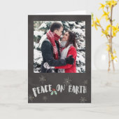 黒板フォトクリスマスカード カード (黄色い花)