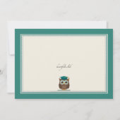 黒板フクロウ卒業招待状 招待状 (裏面)