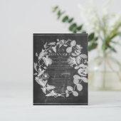 黒板フランスの台植物美術葉アイビー ポストカード (スタンド正面)