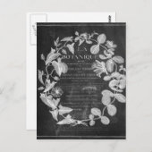 黒板フランスの台植物美術葉アイビー ポストカード (正面/裏面)