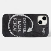 黒板フレーズ モノグラム Case-Mate iPhoneケース (裏面 (横))