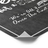 黒板フローラサイドではなくシートを選結婚択 ポスター (角)