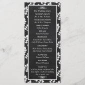 黒板フローラリーフ結婚式 プログラム (裏面)