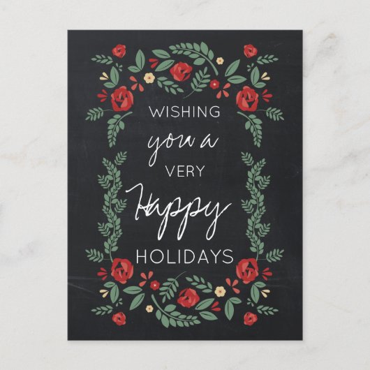 黒板フローラ園ホリデーカード シーズンポストカード (正面)