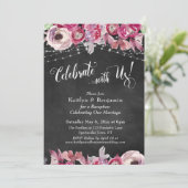 黒板フローラ祝ライト！パーティー 招待状 (スタンド正面)