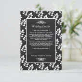 黒板フローラ結婚リーフ詳細 エンクロージャーカード (スタンド正面)