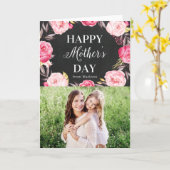 黒板フローラ |母の日の写真 カード (黄色い花)