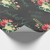 黒板ブライダルシャワー花束紙 ラッピングペーパー (角)