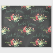 黒板ブライダルシャワー花束紙 ラッピングペーパー (フラット)