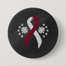 黒板ブルゴーニュとアイボリーリボン 缶バッジ