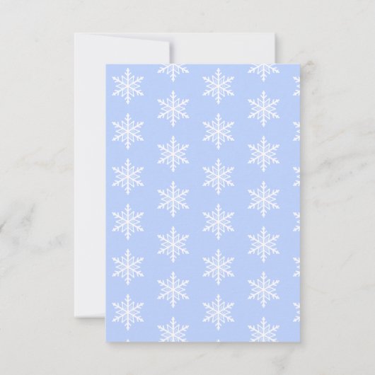 黒板ブルーウィンターオネダーランド1歳の誕生日 招待状 (裏面)