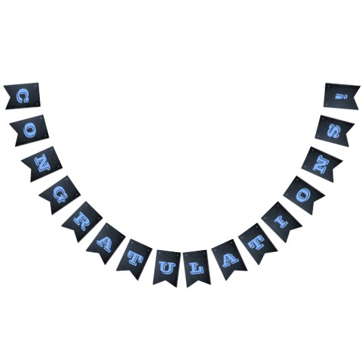 黒板ブルーカスタマイズ可能なすべての行事バナー バンティングフラッグ (全)