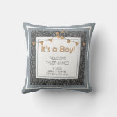 黒板ブルーグレーとタン生まれたばかりの形酒 クッション (裏面)