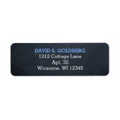 黒板ブルーパーソナライズされた ラベル (正面)